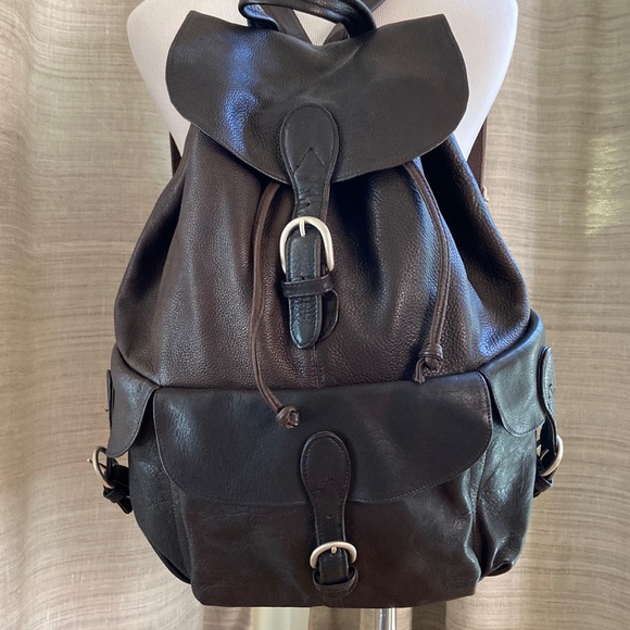 london fog leather backpack